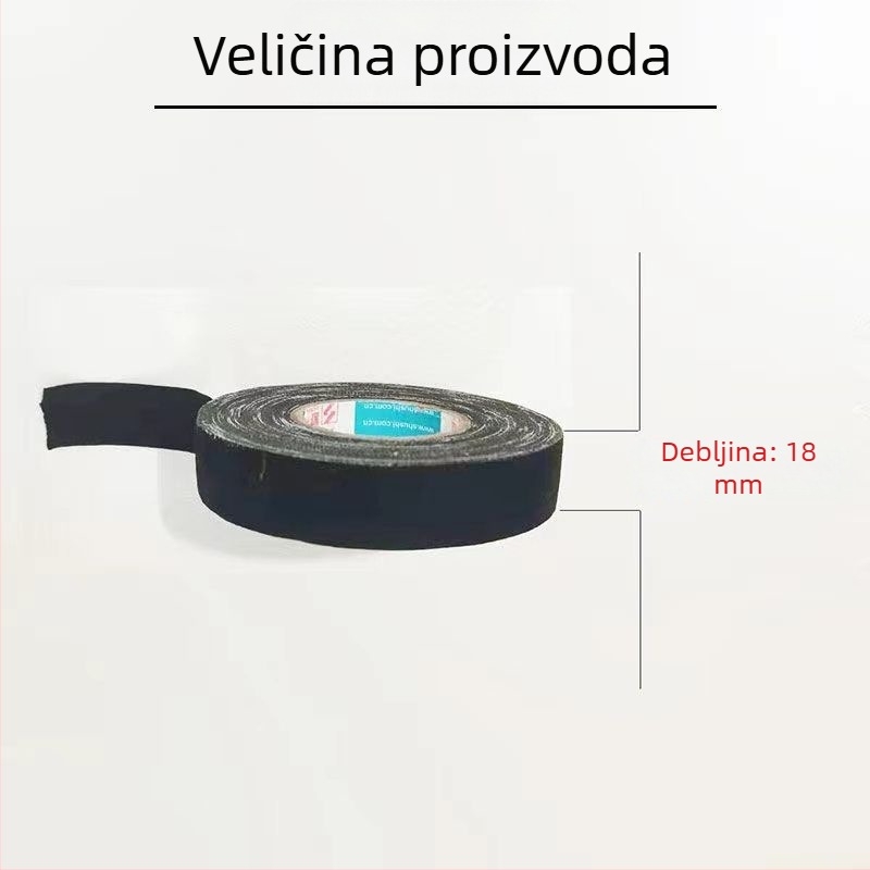Nine-Headed Bird Vintage crna platnena ljepljiva traka za električne kabelske snopove, 10 rola, otporna na habanje, otporna na visoke temperature i vodootporna