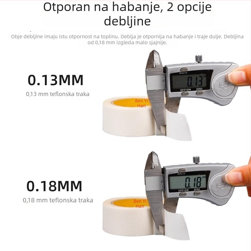 Bijela PTFE traka za visokotemperature izolaciju, 300°C, maskiranje i brtvljenje