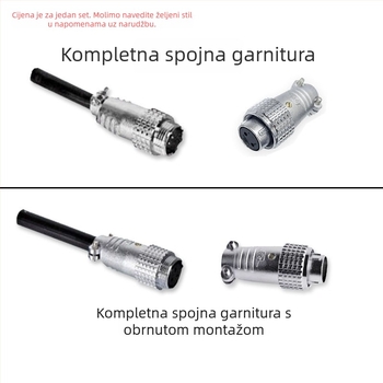Teški P16 avijacijski spojnik i utičnica, 2–4 vodiča, četverokutna prirubnica sa poklopcem, kružna utičnica, za industrijske strojeve, muški i ženski konektor