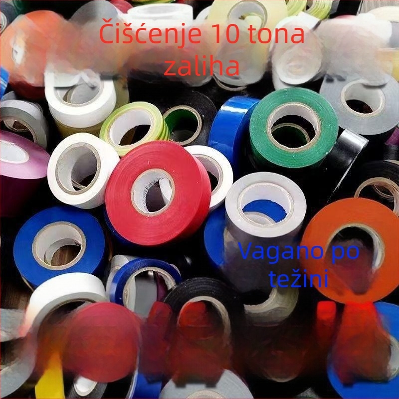 Crna PVC električna izolacijska traka, vodootporna, otporna na vatru, ultra-tanka, otporna na habanje, velika rolna