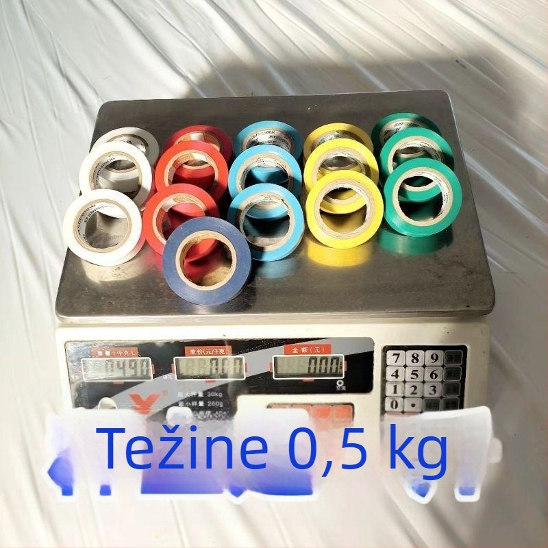 Crna PVC električna izolacijska traka, vodootporna, otporna na vatru, ultra-tanka, otporna na habanje, velika rolna
