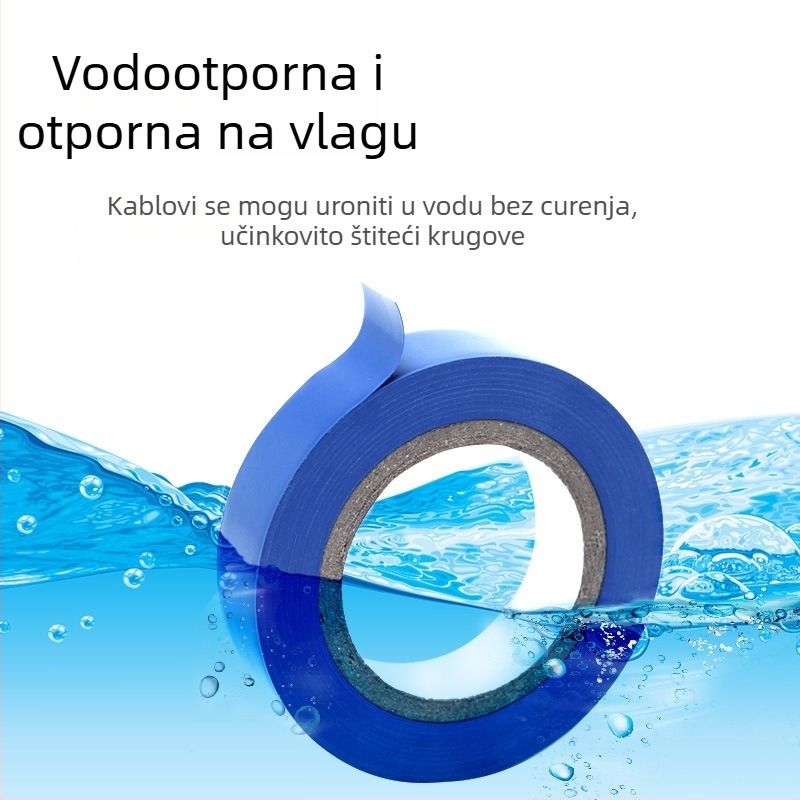 PVC električna izolacijska traka, prilagođena obrada, crna vodootporna traka