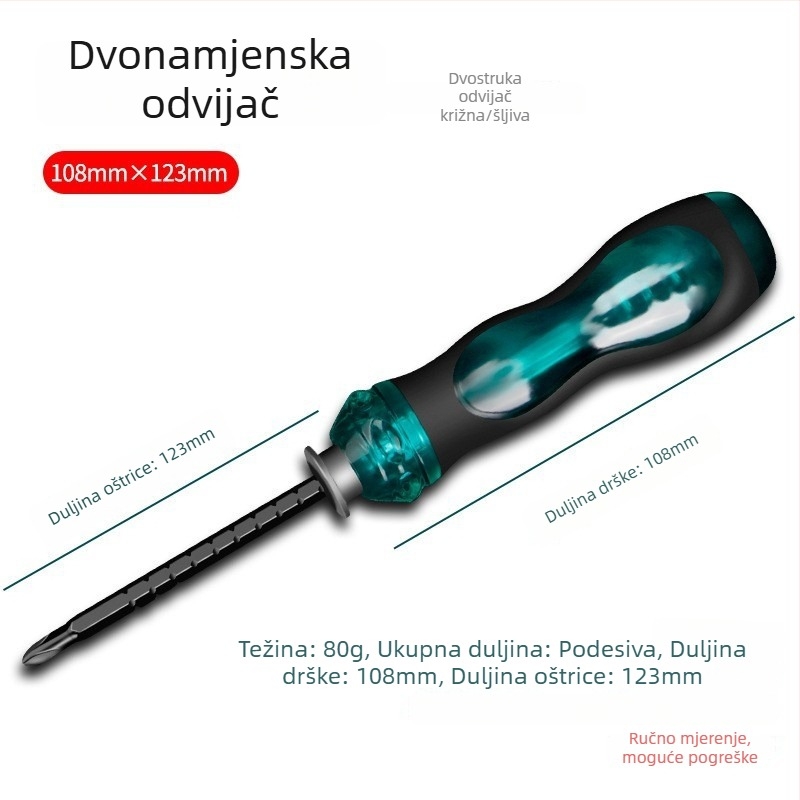 Set Phillips i Torx odvijača – dvostruka upotreba, višenamjenski alat za električare, karbonsko čelika, izoliran