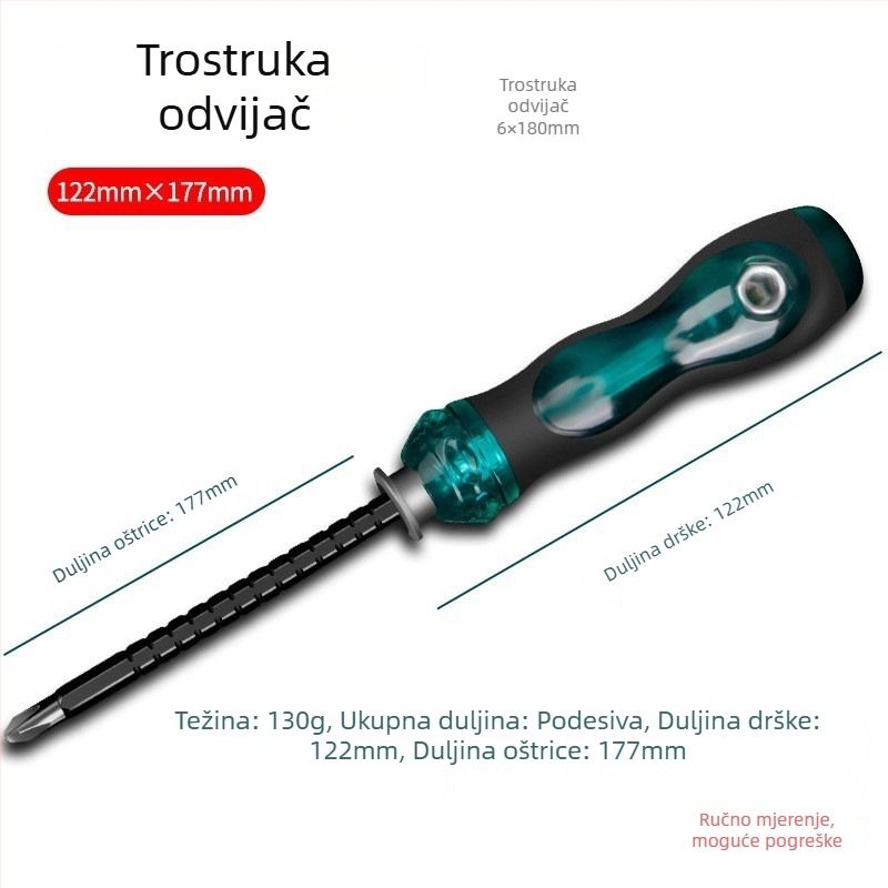 Set Phillips i Torx odvijača – dvostruka upotreba, višenamjenski alat za električare, karbonsko čelika, izoliran