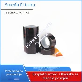 Smeđa debela visokotemperaturna poliimidna traka za zlatne prste FPC sklopova, 260°C, fleksibilna PCB traka