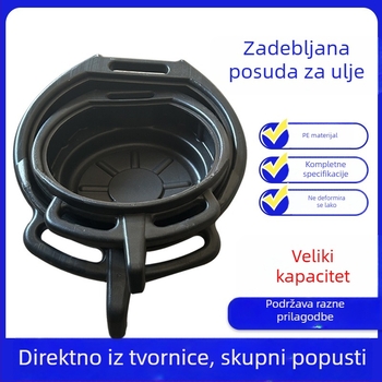 Debeli plastični spremnik za ulje 10L/15L za auto servis, posuda za ispuštanje ulja i tava za čišćenje dijelova