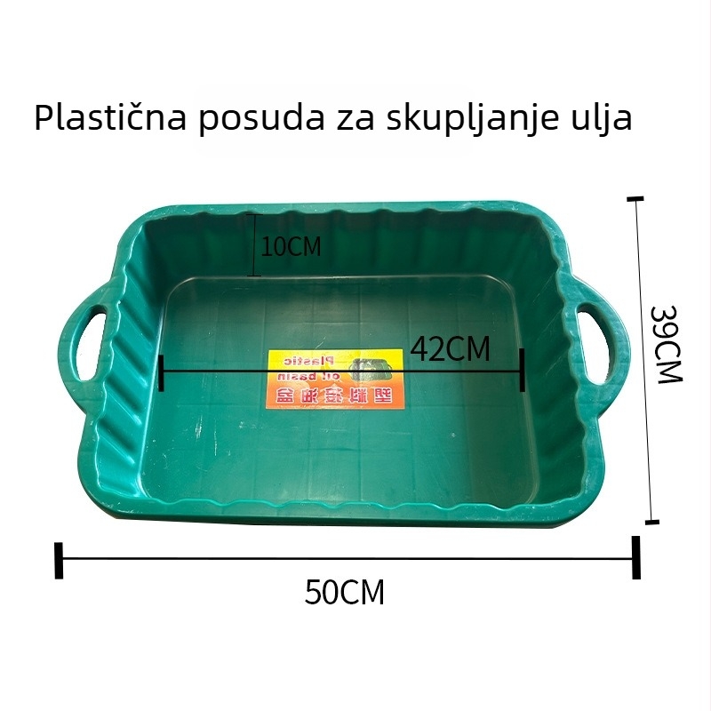 Debeli plastični spremnik za ulje 10L/15L za auto servis, posuda za ispuštanje ulja i tava za čišćenje dijelova