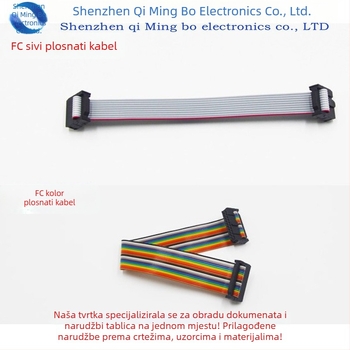 2,54 mm siva traka kabel IDC muški header, crni konektor, 10P/40P/16-pins