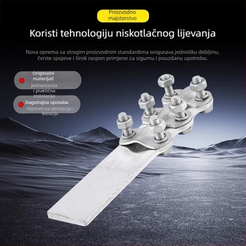 Bakro-aluminijska prijelazna stezaljka, 180 mm², oprema za braziranje, električni priključci