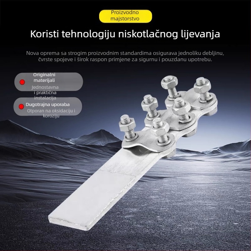Bakro-aluminijska prijelazna stezaljka, 180 mm², oprema za braziranje, električni priključci