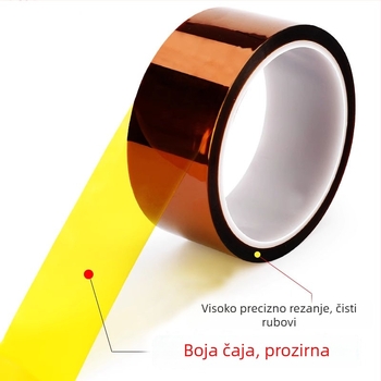 Smeđa poliimidna traka za zlatne prste, visoka otpornost na temperaturu, bez ostataka ljepila, izolacijska traka