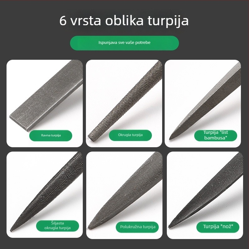 Kutija s kompletnim setom fajlova za oblikovanje nakita: polukružni, trokutasti i kružni fajl; dorada zlata i srebra, uklanjanje oštrih rubova, DIY pozlaćivanje
