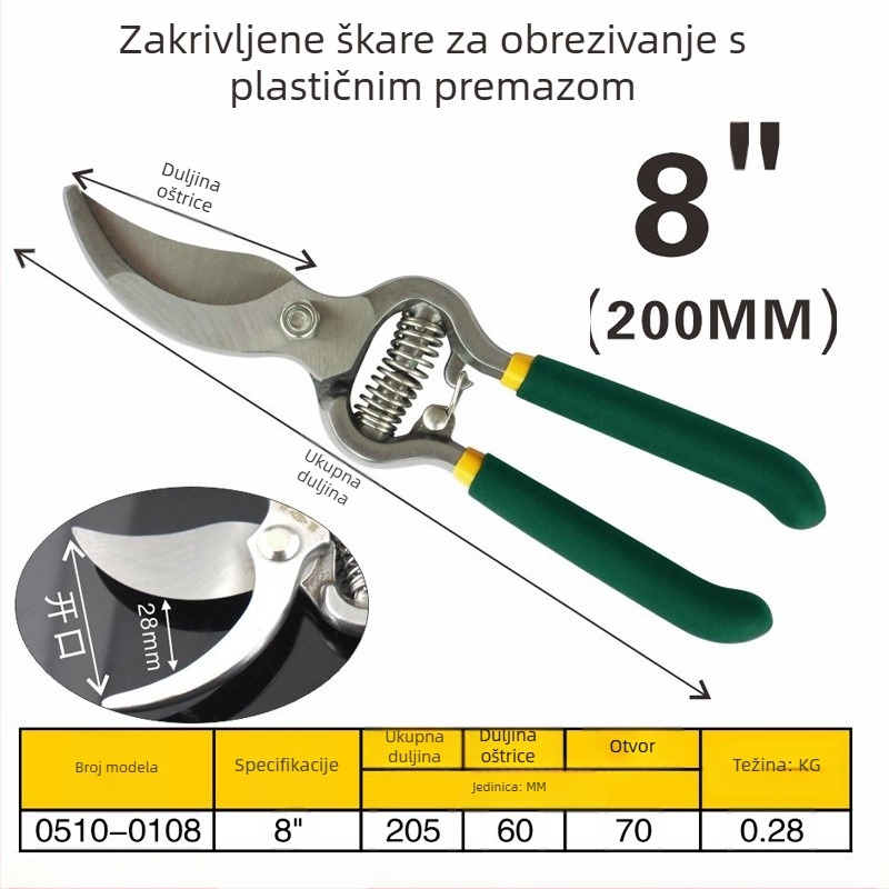 Shengda 0511 škare za grane – vrtne škare za obrezivanje i alat za branje voća