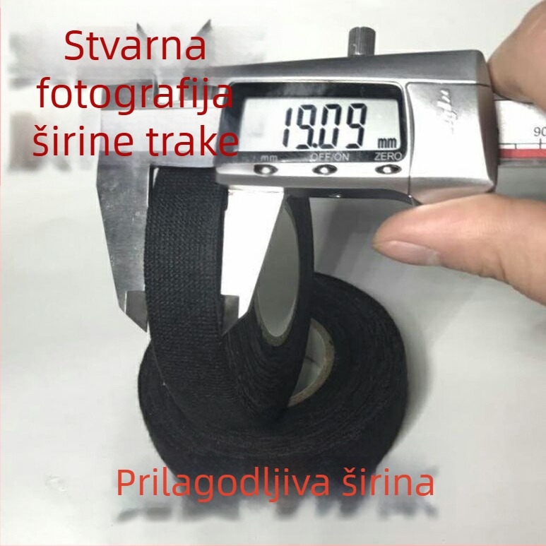 Električna traka od baršunaste tkanine za kabelske snopove, jednostrana, s gumastim ljepilom