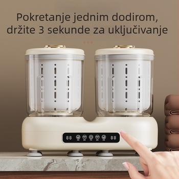 Nova bežična mini perilica za donje rublje s dvostrukim bubnjem, prijenosna i potpuno automatska