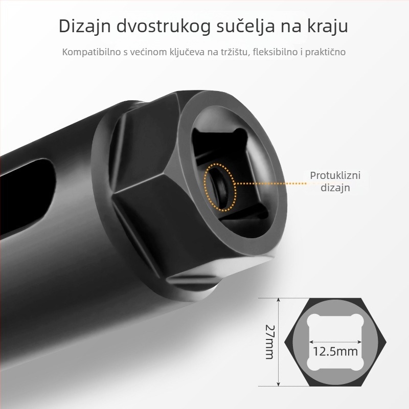 Alat za demontažu oksigenskog senzora i ubrizgivača, promjera 22 mm, za automobile, otvoreni soket