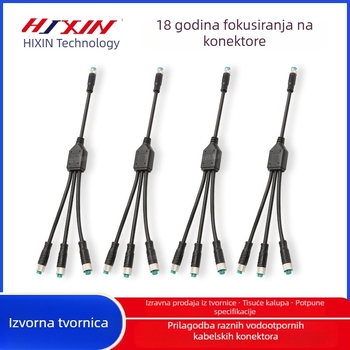 Y-tip vodootporan kabel 1-3, 5-žilni metalni konektor za napajanje senzora automobila