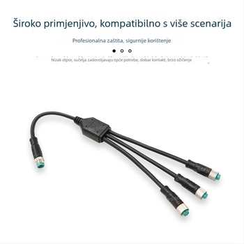 Y-tip vodootporan kabel 1-3, 5-žilni metalni konektor za napajanje senzora automobila