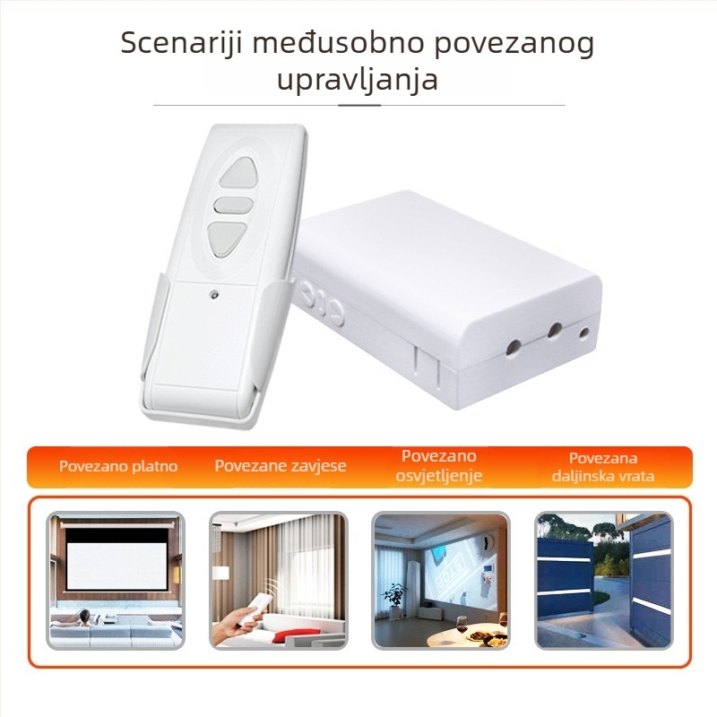 TP-03/458 Bežični upravljač za zavjese, daljinski upravljač za podizanje zavjese i nosač projektora