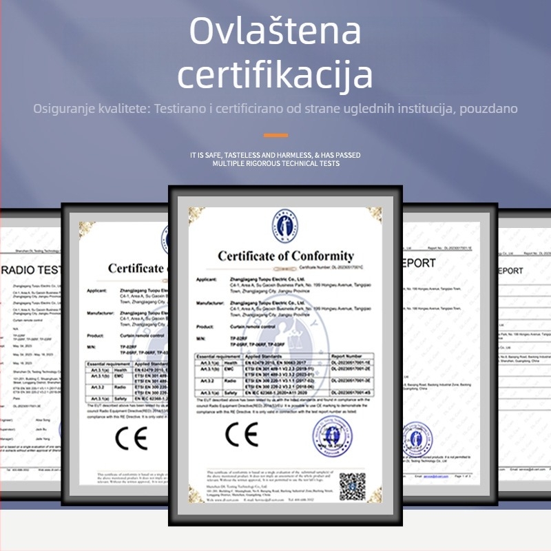 TP-03/458 Bežični upravljač za zavjese, daljinski upravljač za podizanje zavjese i nosač projektora