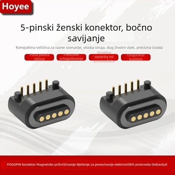 5-pinski ženski magnetski DC priključak, pravokutan