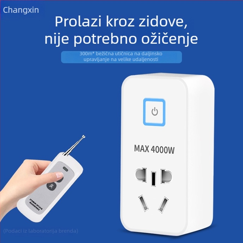Daljinski upravljana utična utičnica s prekidačem, 16 A, 4000 W