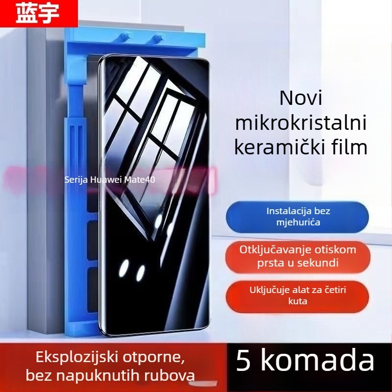 Zaštitnik zaslona Huawei Mate40 – mikrokrystalni keramički film RS Porsche, HD Pro+ otpornost na pad