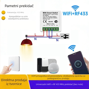 Pametan dom Wi‑Fi + FR433 univerzalni prekidač, višestruko upravljanje putem mobilnog telefona