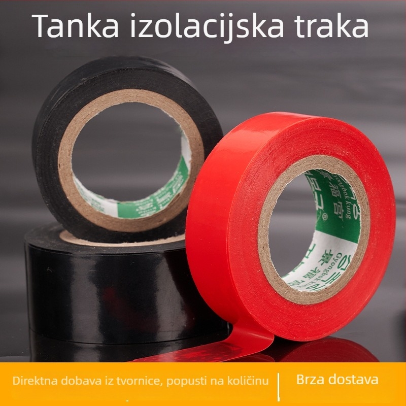 PVC električna traka – otporna na visoke temperature, vatrootporna, vodoodporna i vlagootporna, za unutarnju i vanjsku uporabu, lagana izolacija