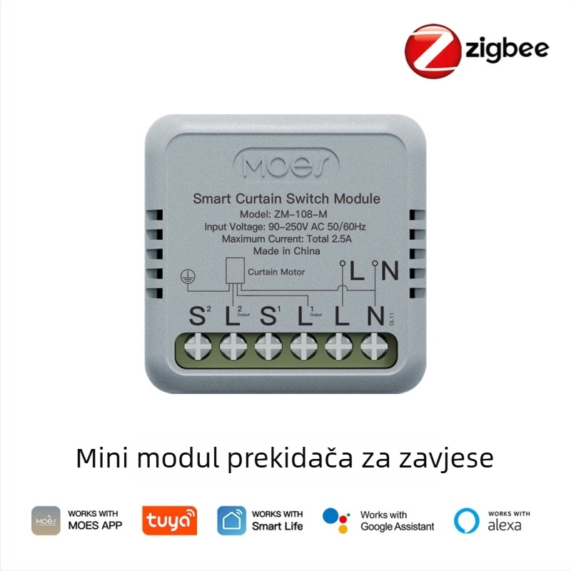 Zigbee motor za zavjesu — pametni prekidač s Tuya Smart aplikacijom, daljinsko otvaranje i zatvaranje
