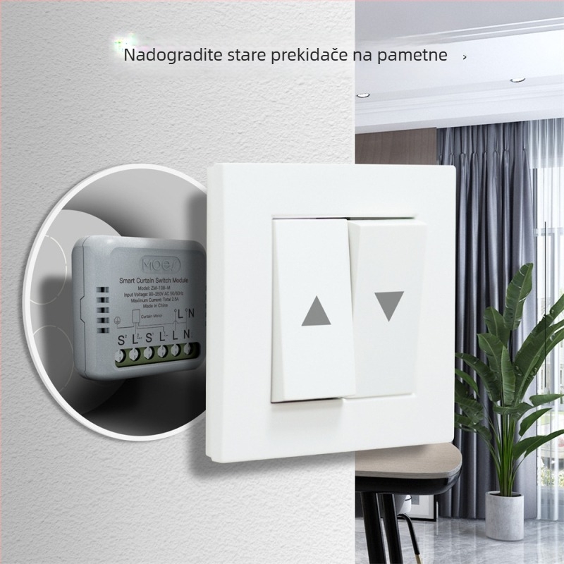 Zigbee motor za zavjesu — pametni prekidač s Tuya Smart aplikacijom, daljinsko otvaranje i zatvaranje
