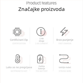 Kabel za brzo punjenje i prijenos podataka za iPhone 13 s Lightning i Type-C priključcima, kompatibilan s Apple X/12/11 XR/Android