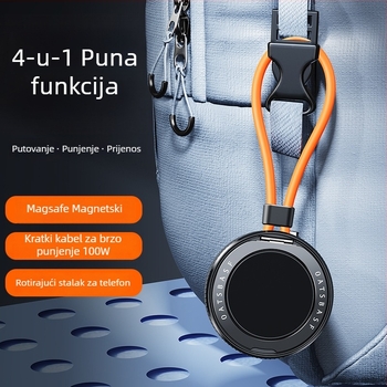 Pifan 2025 višenamjenski kabel za punjenje i prijenos podataka, držač za telefon i prsten držač, četiri u jednom, kompatibilno s Apple i Huawei