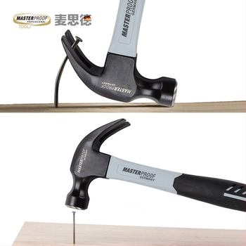 Myside MASTERPROOF Claw Hammer – Nail and Woodworking Hammer with Fiber Handle, Explosion-Proof, Right-Angle, Compact