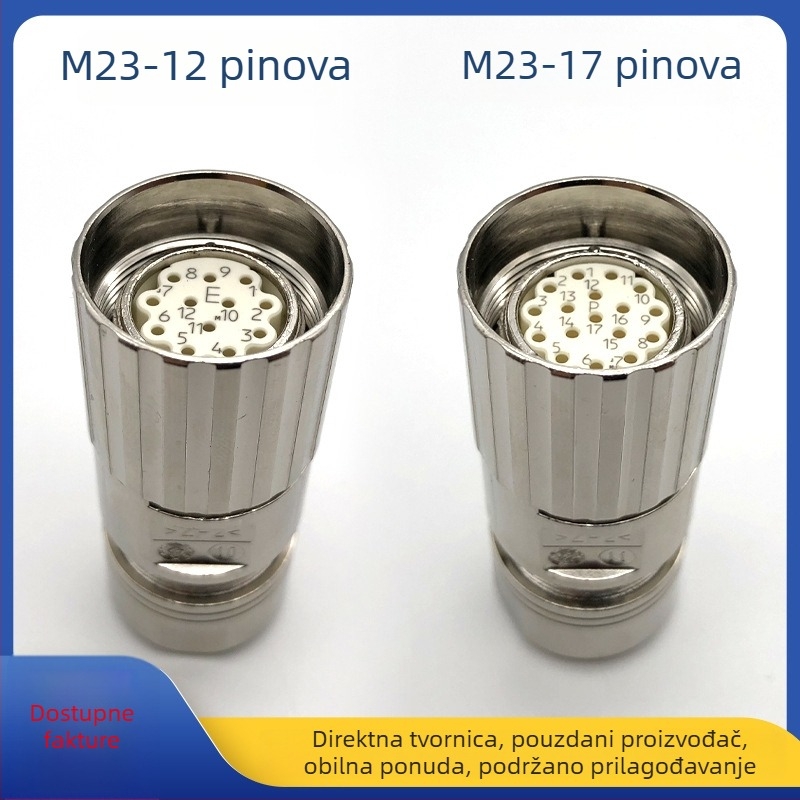 M23 signalačni enkoder, 12-pinski ženski zrakoplovni konektor ASTAS120, industrijski konektor