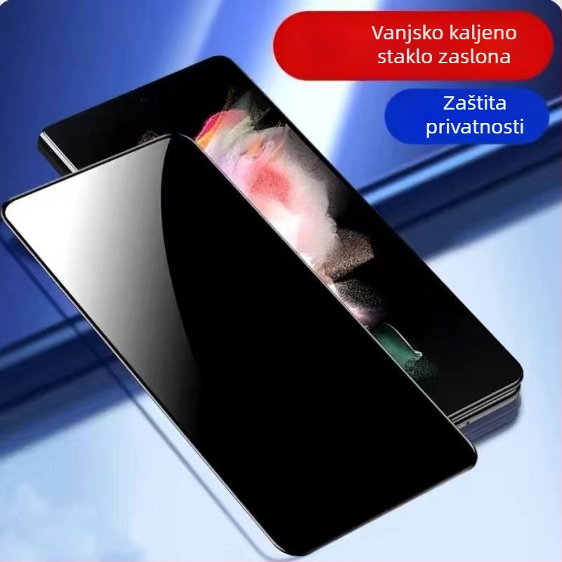 Kaljeno staklo zaštitnik prednjeg zaslona za Samsung Z Fold7/Fold8, zaštita privatnosti, tanak rub, W26