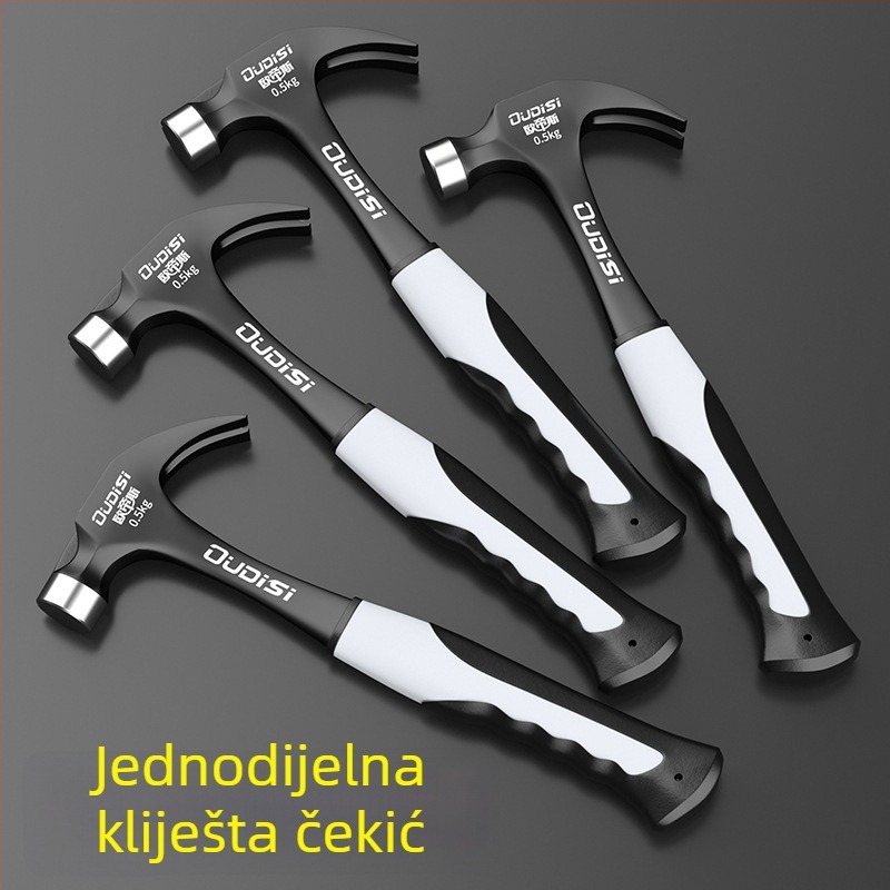 Otis čekić za stolarske radove s drvenom drškom, za kućnu i građevinsku upotrebu, glava od čelika visokog udjela ugljika, 300 mm duljine, oko 0,97 kg, otporan na udarce, za zabijanje i vađenje čavala