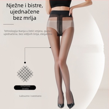 Ženske ultra-tanke prozirne hulje 0D, mogu se rezati, nevidljiv izgled na nogama, ojačani prepona, protuklizno