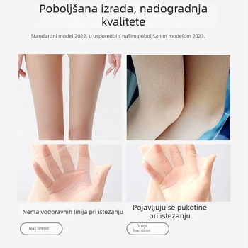 Ženske ultra-tanke prozirne hulje 0D, mogu se rezati, nevidljiv izgled na nogama, ojačani prepona, protuklizno