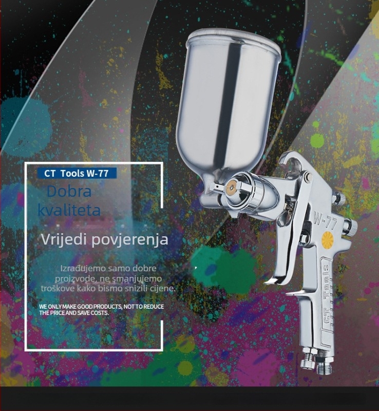 W71 sprej za bojenje namještaja, pneumatski, dvostruki spremnik, visoka atomizacija, temeljni premaz za automobil