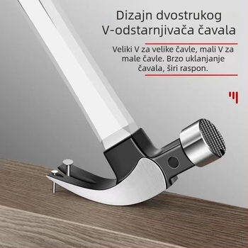 Zindori čekić za stolariju, visoko ugljični čelik, dugačka drška