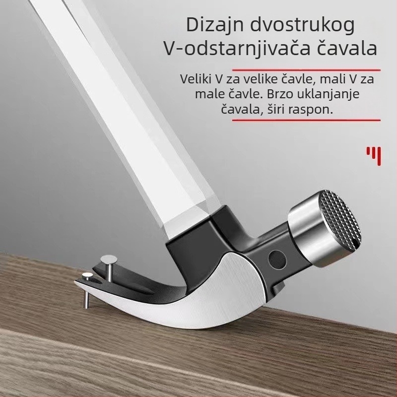 Zindori čekić za stolariju, visoko ugljični čelik, dugačka drška