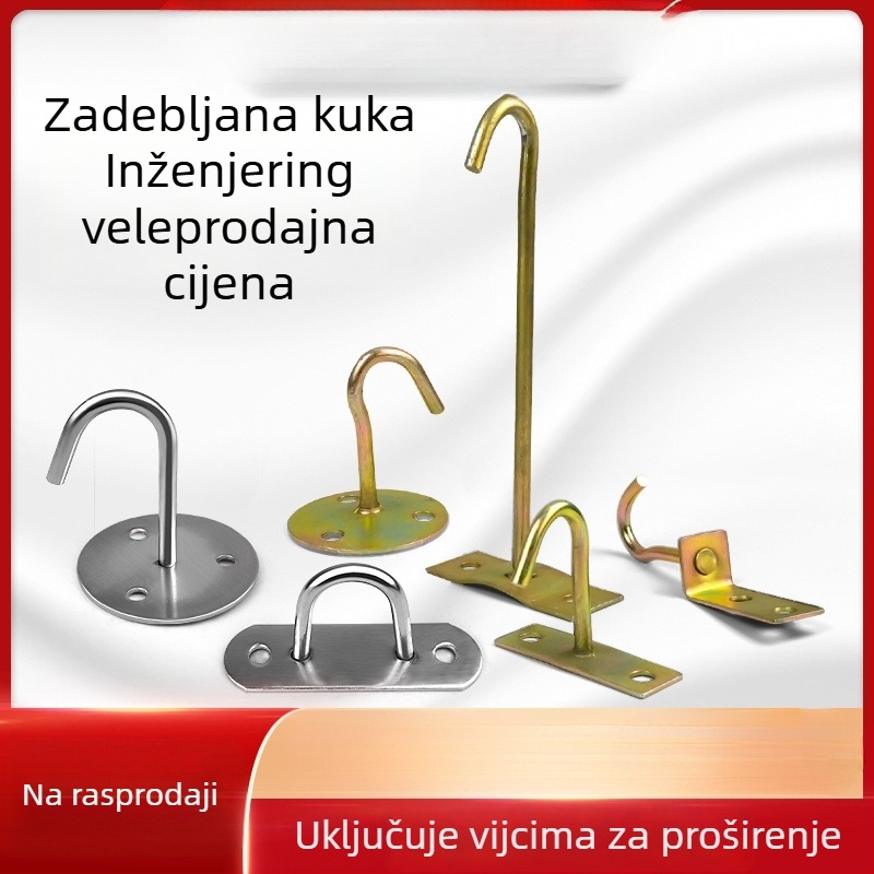 Kuka za stropni ventilator, metalna kuka, montažna kuka, U-oblik proširna kuka