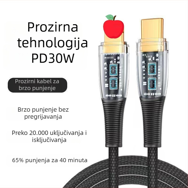 PD Lightning kabel za iPhone – brzo punjenje 20W/30W/35W