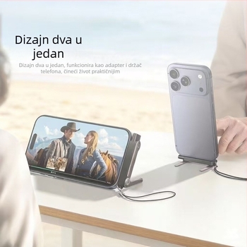 Sklopivi držač-adapter Type-C, dvostruki pretvarač s 240W brzog punjenja za mobilne telefone