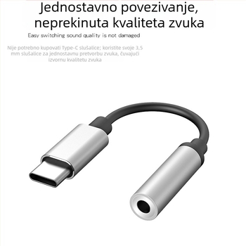 Type-C na 3,5 mm audio DAC dekoder adapter, ALC5686 Čip, za slušanje glazbe i pozive, kristalno čist zvuk