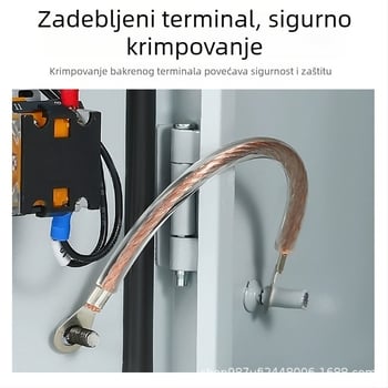 Prozirni plastično premazani visokovoltni uzemljivački kabel s gumom premazanim metalnim vodičem, izolirani kabel 2,5/4/10 mm²