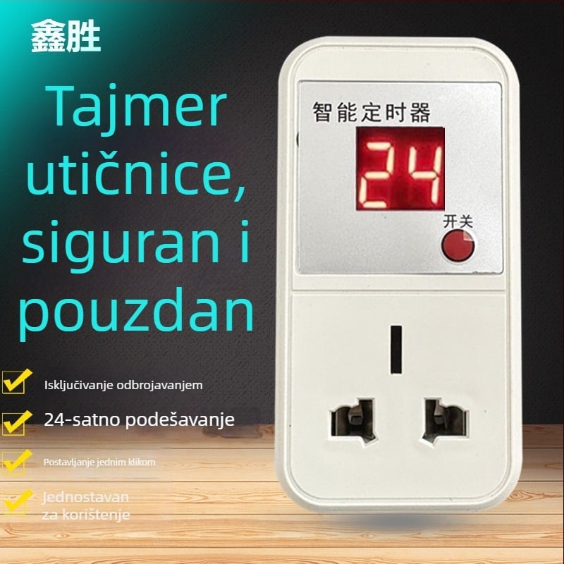 Pametni prekidač utičnice s odbrojavanjem, zaštita od preopterećenja za električna vozila i mobilne telefone, 220V kontroler