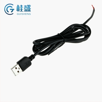 USB kabel od čistog bakra za LED trakicu, DC5521 priključak, USB muški konektor, crno-bijeli, jednokatni kabel