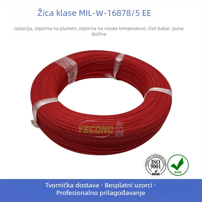 MIL-W-16878/5 EE PTFE visoko temperaturna električna žica, 1 jezgra, 16 AWG, 600V